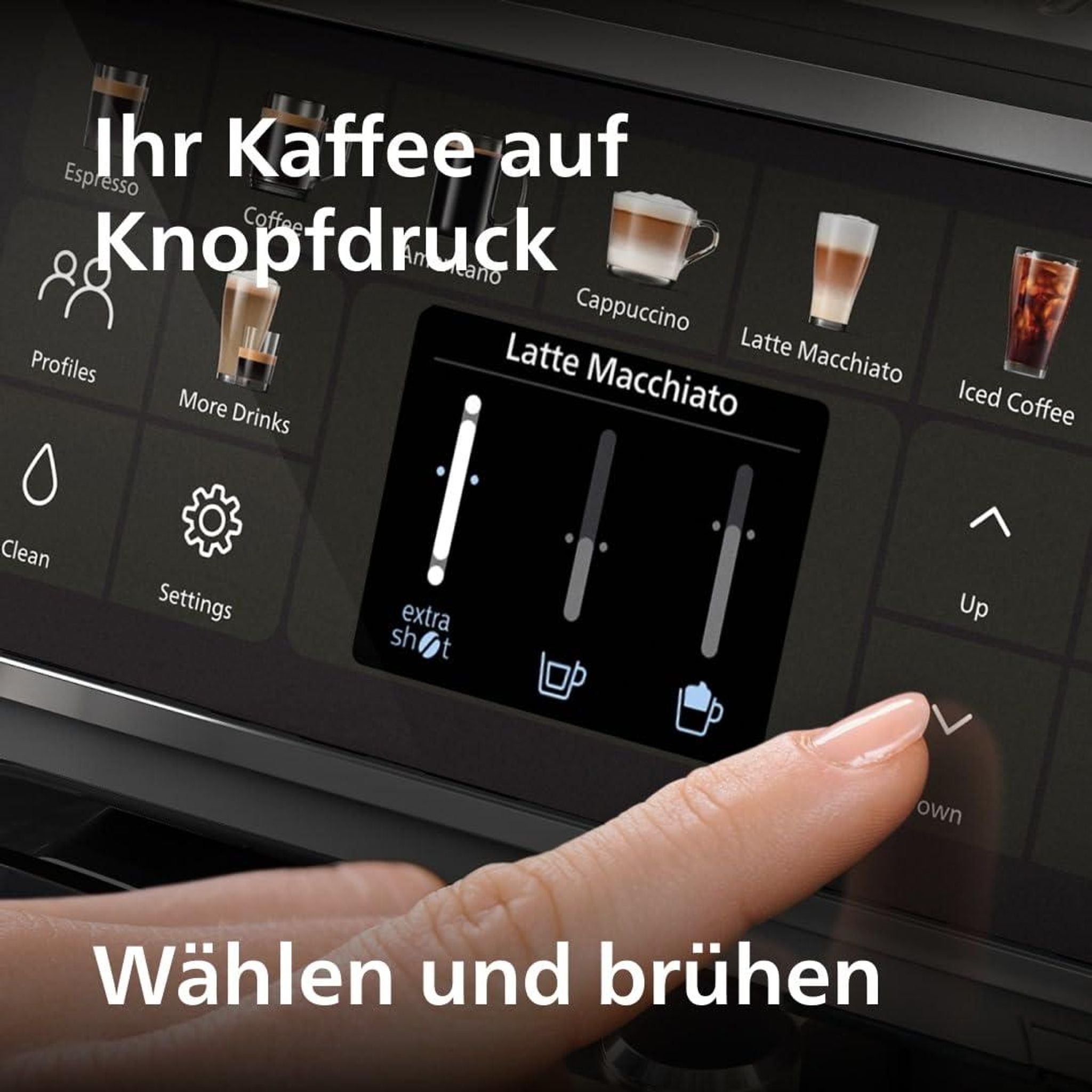PHILIPS Kaffeevollautomat EP5544/50 5500 Series Matt-Schwarz, 20 Kaffeespezialitäten (heiß oder eisgekühlt), LatteGo-Milchsystem, SilentBrew Technologie
