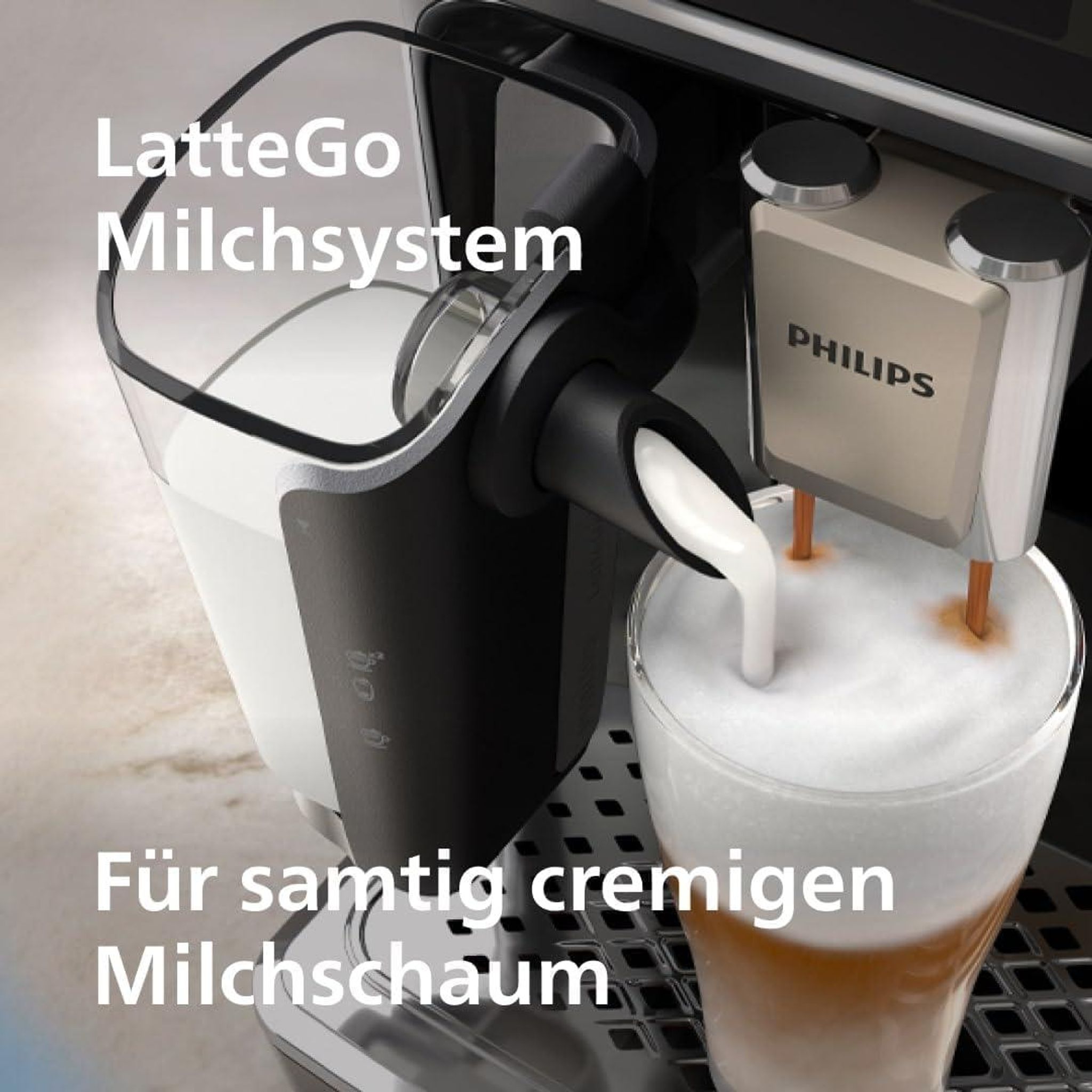 PHILIPS Kaffeevollautomat EP5544/50 5500 Series Matt-Schwarz, 20 Kaffeespezialitäten (heiß oder eisgekühlt), LatteGo-Milchsystem, SilentBrew Technologie